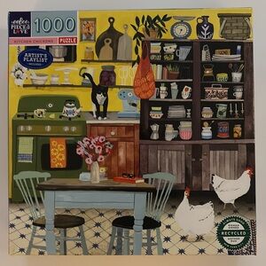 eeBoo Piece & Love KITCHEN CHICKENS 1000 Piece Square Jigsaw Puzzle